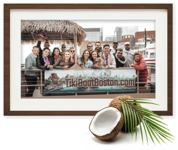 photo in frame with coconut